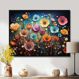 Colorful Wildflowers Whimsical Blooms - Floral Canvas Wall Art