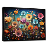 Colorful Wildflowers Whimsical Blooms - Floral Canvas Wall Art