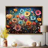 Colorful Wildflowers Whimsical Blooms - Floral Canvas Wall Art