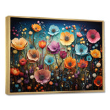 Colorful Wildflowers Whimsical Blooms - Floral Canvas Wall Art