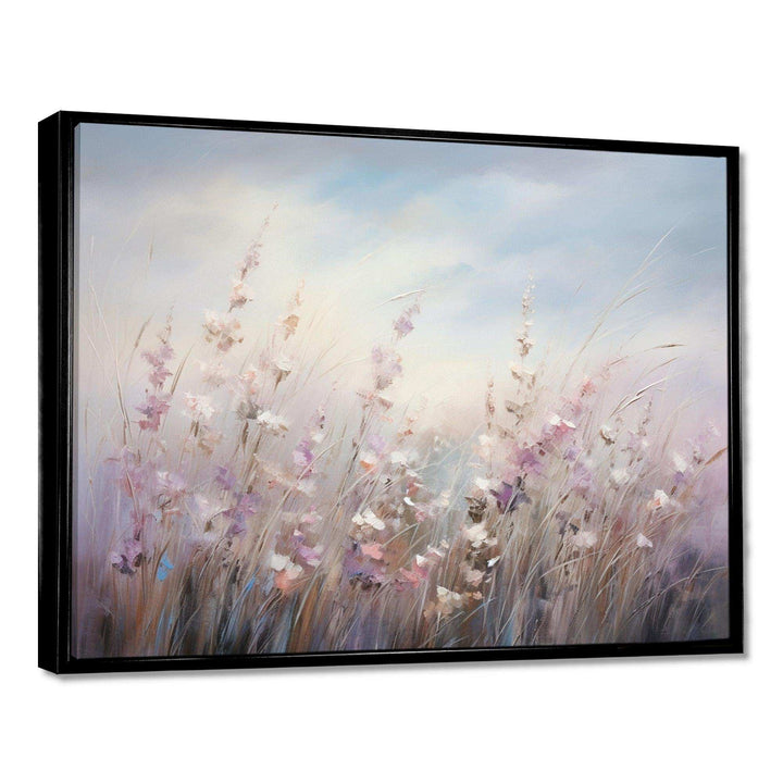 Purple Wildflowers Whispering Breeze II - Floral Canvas Wall Art