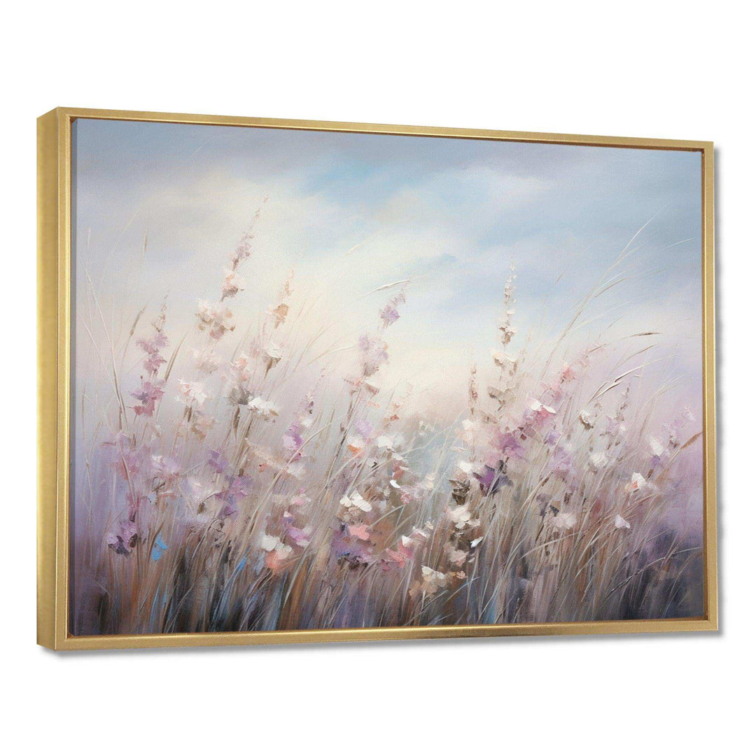 Purple Wildflowers Whispering Breeze II - Floral Canvas Wall Art