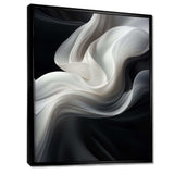 White Black Abstract Turbulence - Architecture Canvas Wall Art