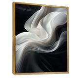 White Black Abstract Turbulence - Architecture Canvas Wall Art