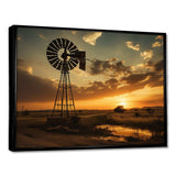 Texas Rustic Windmills - Architecture Canvas Wall Art