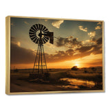 Texas Rustic Windmills - Architecture Canvas Wall Art