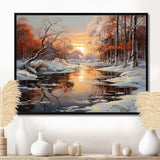 Frozen Wilderness Winter Landscape III - Landscapes Canvas Wall Art