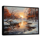 Frozen Wilderness Winter Landscape III - Landscapes Canvas Wall Art