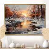 Frozen Wilderness Winter Landscape III - Landscapes Canvas Wall Art