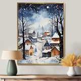 Harmony Of Winter Village IV - Landscapes Canvas Wall Art