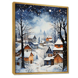 Harmony Of Winter Village IV - Landscapes Canvas Wall Art