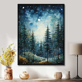 Winter Snowy Evergreen I - Landscapes Canvas Wall Art