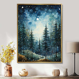 Winter Snowy Evergreen I - Landscapes Canvas Wall Art