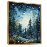 Winter Snowy Evergreen I - Landscapes Canvas Wall Art