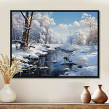 Winter Snowy Serenity I - Landscapes Canvas Wall Art