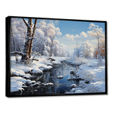 Winter Snowy Serenity I - Landscapes Canvas Wall Art