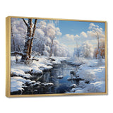 Winter Snowy Serenity I - Landscapes Canvas Wall Art