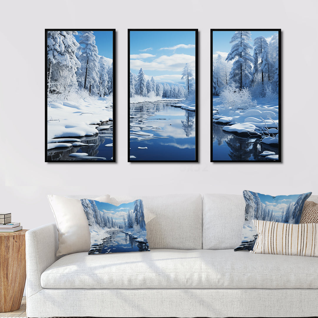 Winter Snowy Serenity III - Canvas Wall Art Sets