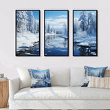 Winter Snowy Serenity III - Canvas Wall Art Sets