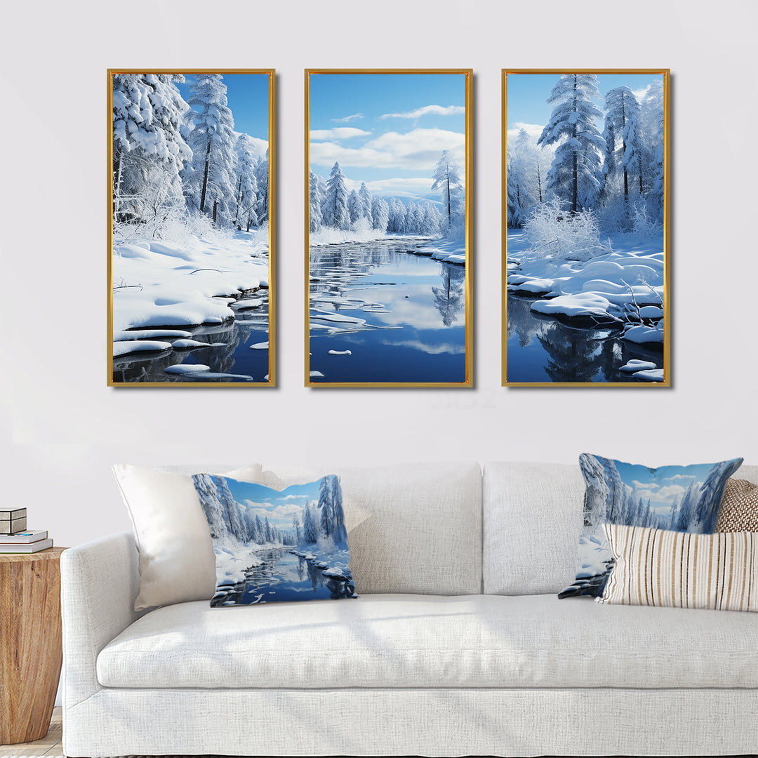 Winter Snowy Serenity III - Canvas Wall Art Sets