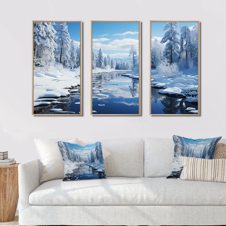 Winter Snowy Serenity III - Canvas Wall Art Sets