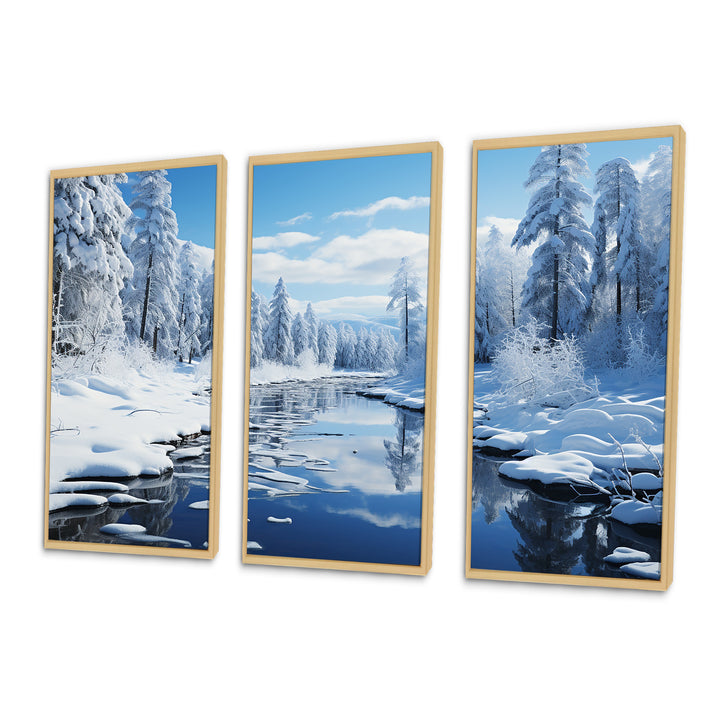 Winter Snowy Serenity III - Canvas Wall Art Sets