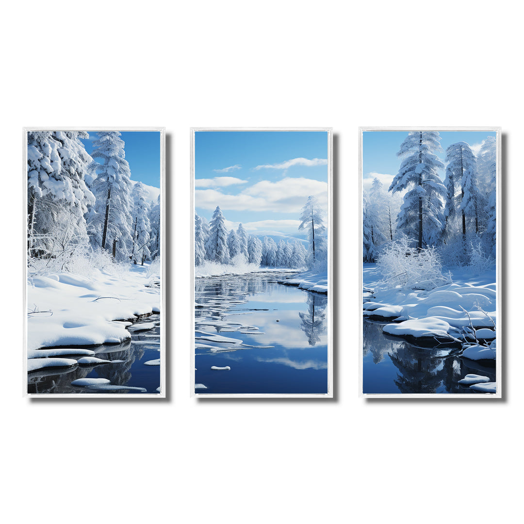 Winter Snowy Serenity III - Canvas Wall Art Sets