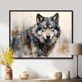 Wolf Lone Wanderer - Animals Canvas Wall Art