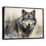 Wolf Lone Wanderer - Animals Canvas Wall Art