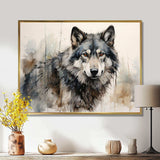 Wolf Lone Wanderer - Animals Canvas Wall Art