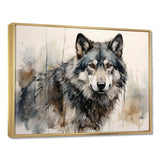 Wolf Lone Wanderer - Animals Canvas Wall Art