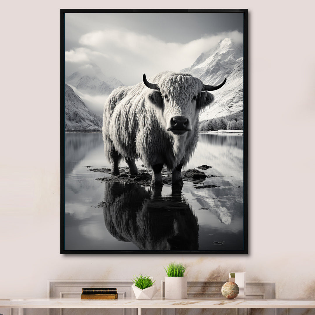 Yaks Serenade Of The Peak - Gray Yaks Wall Art