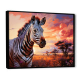 Zebra Scenery In Africa - Zebra Canvas Wall Art