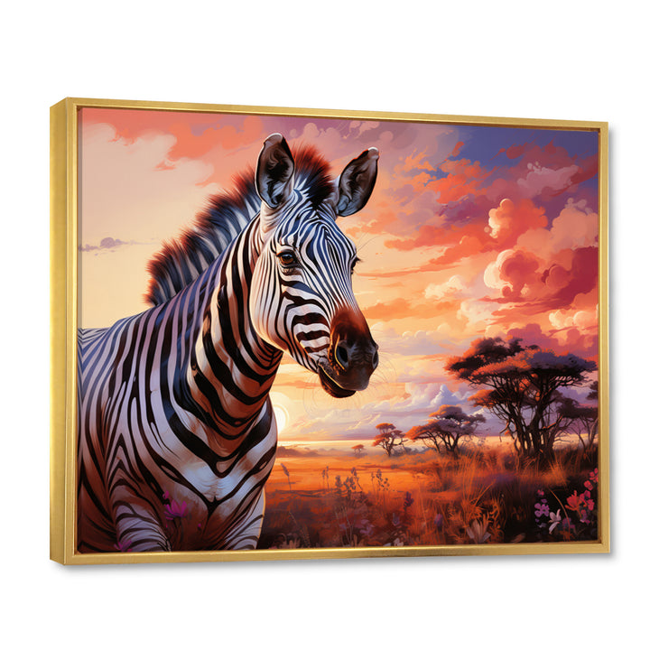 Zebra Scenery In Africa - Zebra Canvas Wall Art