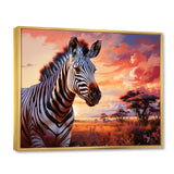 Zebra Scenery In Africa - Zebra Canvas Wall Art