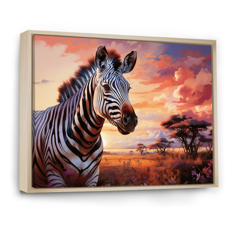 Zebra Scenery In Africa - Zebra Canvas Wall Art