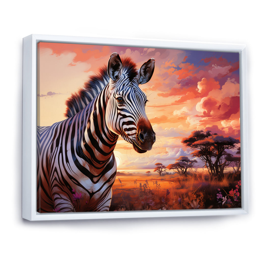 Zebra Scenery In Africa - Zebra Canvas Wall Art