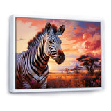 Zebra Scenery In Africa - Zebra Canvas Wall Art