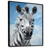Contemporary Zebra Portrait - Zebra Wall Decor