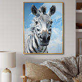 Contemporary Zebra Portrait - Zebra Wall Decor