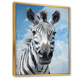 Contemporary Zebra Portrait - Zebra Wall Decor