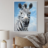 Contemporary Zebra Portrait - Zebra Wall Decor