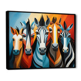 Zebra Cubist Family - Zebra Wall Art Prints
