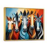 Zebra Cubist Family - Zebra Wall Art Prints