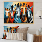 Zebra Cubist Family - Zebra Wall Art Prints