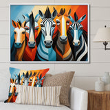 Zebra Cubist Family - Zebra Wall Art Prints