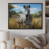 Zebra Realistic Wildlife Portrait - Zebra Wall Decor
