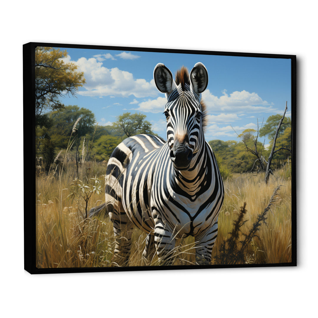 Zebra Realistic Wildlife Portrait - Zebra Wall Decor