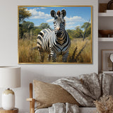 Zebra Realistic Wildlife Portrait - Zebra Wall Decor