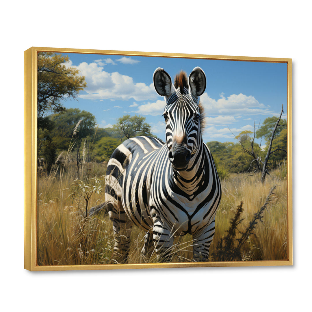 Zebra Realistic Wildlife Portrait - Zebra Wall Decor